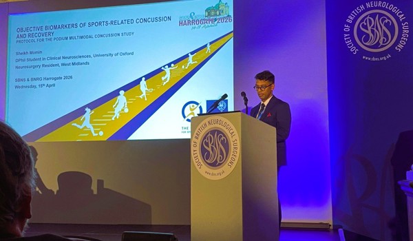 DPhil student receives two awards at the 2026 Society of British Neurological Surgeons (SBNS) Conference