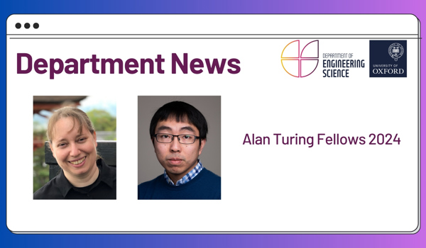 Two more Oxford engineers join Alan Turing Institute Fellows 